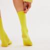 BOCION Light Yellow Solid Color Long Socks