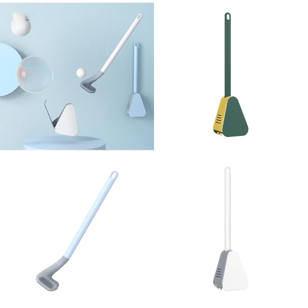 Toilet Brush For Golf Lovers Soft Rubber Bristles Extended Handle Leak-proof Base