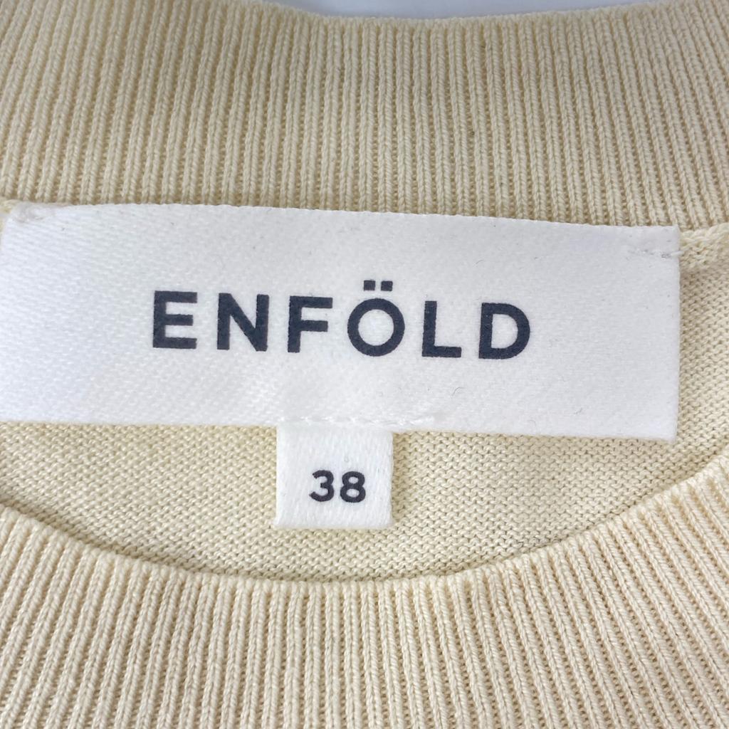 ENFOLD 24Stainless Steel Silk Cotton Pullover Tops 38 IvoryUsed
