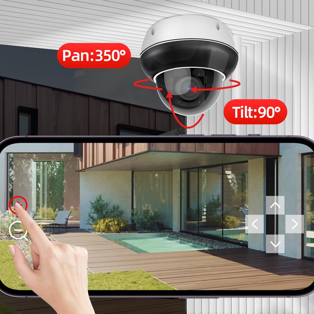All-Metal 8MP HD 5x Zoom 5G Wi-Fi Human Tracking Hemispherical Camera