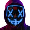 Poptrend Halloweenská maska LED svítící maska Strašidelná maska na Festival Cosplay Halloweenský kostým Maškarní večírky Karnevalový dárek