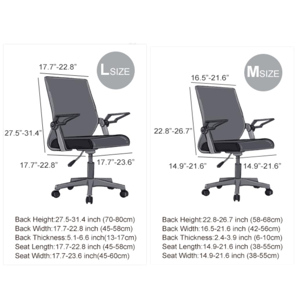 Velvet Stretch Office Chair Covers Computer Chair Slipcover Removable Washable Rotating Desk Rotating Boss Chair Slipcovers