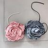 Exaggerated Flower Rope Necklace Eye catching Tie Up Floral Choker Chain Jewelry for Women Elegant Flower Necklace