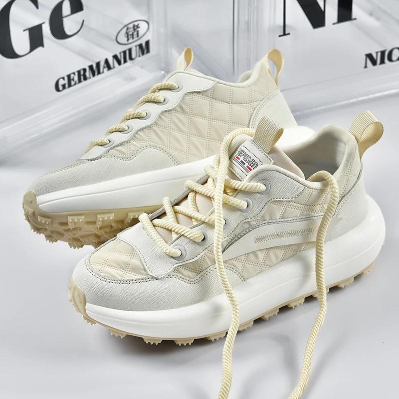 

Модные массивные кроссовки для мужчин и женщин, высокие кроссовки на платформе, модные повседневные кроссовки из воловьей кожи, дышащие кроссовки для бега 44