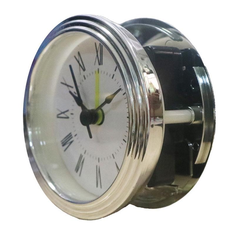 Eleganter 3-Zoll Snooze-Wecker-Einsatz mit arabischen oder römischen Ziffern Zifferblatt Runder Uhreneinsatz für Bastelprojekte