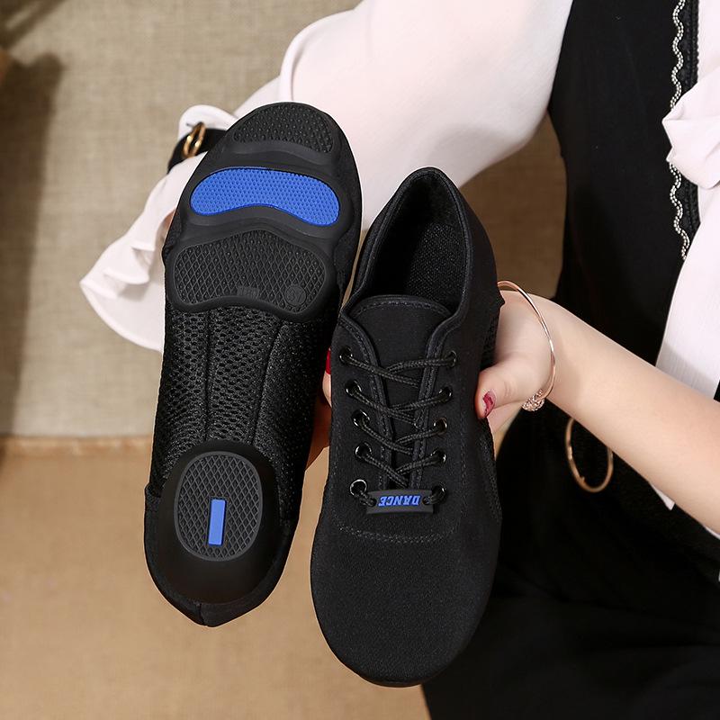 Women's Soft Sole Mesh Oxford Cloth Dance Shoes for Latin and Modern Dance