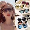 Trendy Retro Korean-Style Square Sunglasses with UV Protection