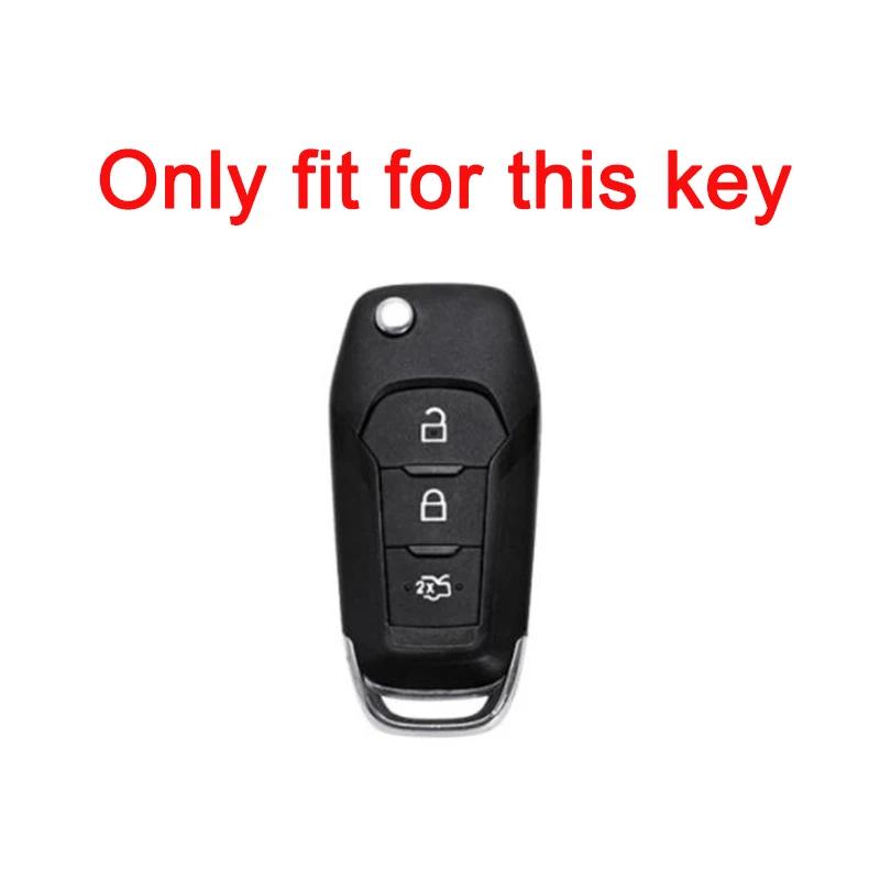 Car Sticker 2026 Ford TPU Car Flip Key Cover Case Protective Shell Bag Keychain Holder For Ford Fusion Fiesta Escort Mondeo Ever