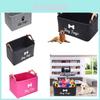 Durable Felt Storage Container With Wooden Handle Ideal For Pet Toy Storage