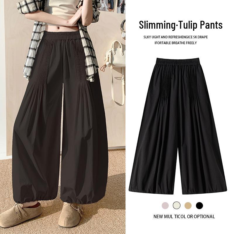 Women s High-Waist Pleated Wide-Leg Pants - Spring/Summer 2026 Fashion Collection 2XL