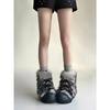 Ankle Flat with Snow Boots Slip-on Round Toe Mid Heel Women's Shoes On Sale 2024 High Quality Solid -tied Women's Boots