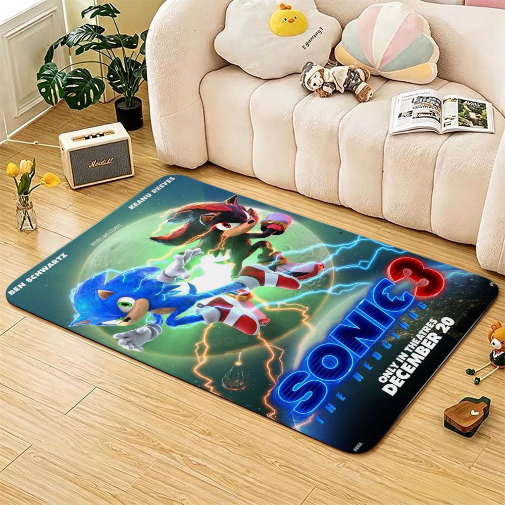 Sonic Hedgehog Carpet Non Slip Rug Plush Rug Small Rug Kitchen Floor Mat Outdoor Rug Non Shedding