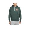 Nike Men's Green Pullover Hoodie with Comfortable Soft Fleece