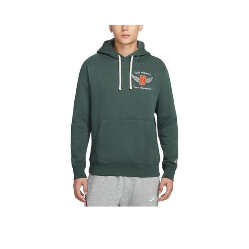 Nike Men's Green Pullover Hoodie with Comfortable Soft Fleece