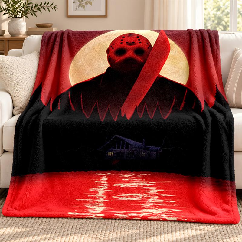 Friday the 13th blanket Flannel Blanket Soft Cozy Plush Throw for Sofa Bed Lightweight Home Decoration Outdoor camping