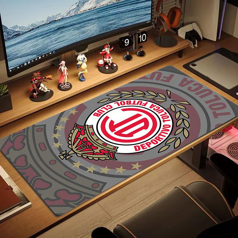 Toluca FC Mouse Pad, Large Gaming Desk Mat, Non-slip XXL Mousepad for Laptop & Tablet, Mini PC Playmat with Stitched Edges