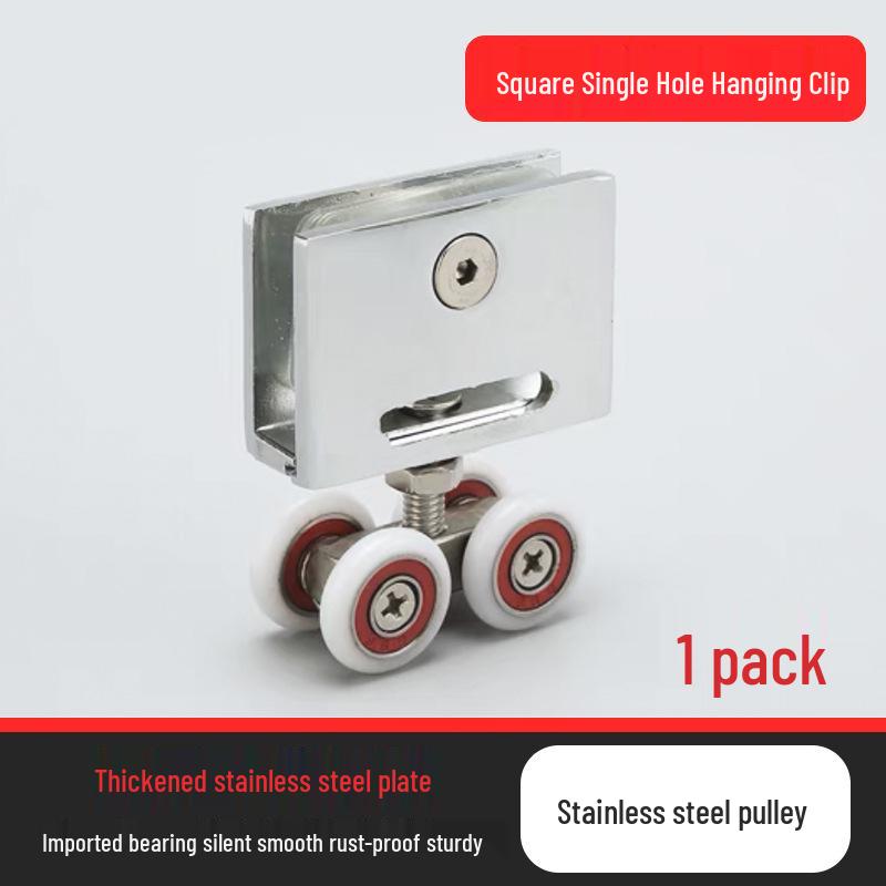 Sliding Shower Door Pulley Wheel Set - Copper Rollers for Glass Doors