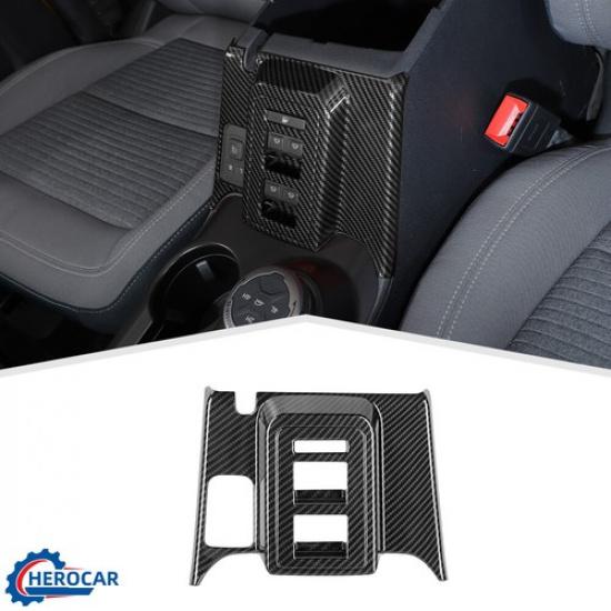 

ABS Window Lift Switch Decoration Cover for Ford Bronco +4DR Carbon Fiber