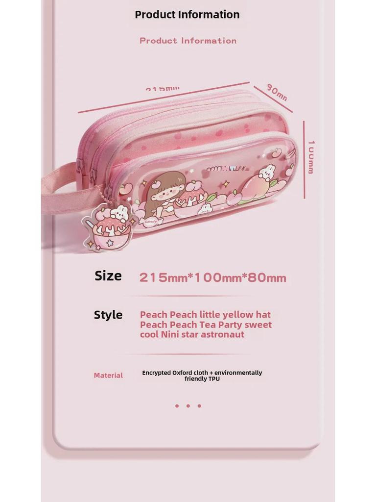 Süßes mehrschichtiges Federmäppchen für Mädchen: Hochwertiger Schreibwaren-Organizer mit großer Kapazität für Kinder