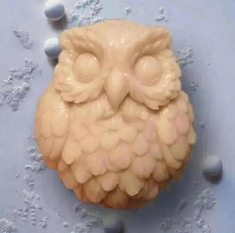 Creative Design Owl Shaped Silicone Mold 3D Owl Cake Mold Handmade Diy Kid Cake Decor Home Kitchen Baking Mould Random Color