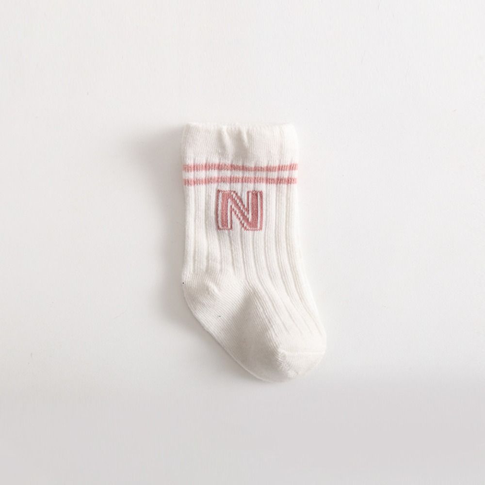 Letter Printed Boneless Baby Socks Breathable Mid Length Socks Fashion Socks Toddler