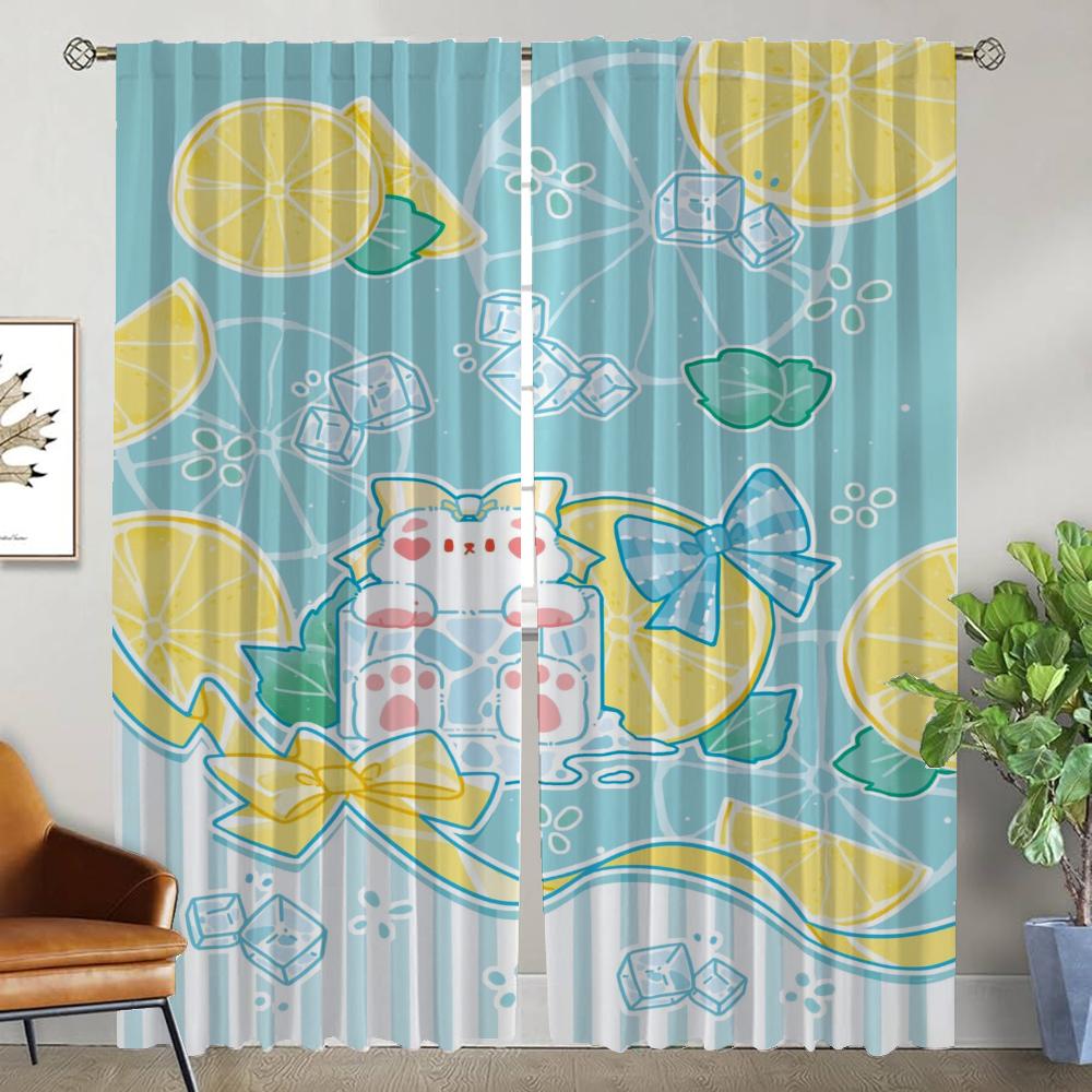 

Blackout Curtains 2 Pieces Bear Window Curtain for Room 2 Panel Shades Partition Tulle for Bedroom Home Interior Curtains Living W50xH70cmx2pcs-CL