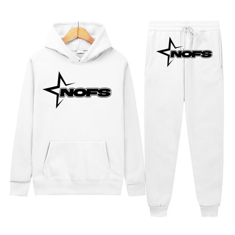 2026Y2KNOES Hoodie Set Sweatshirt Two-piece Gothic Punk Rock Streetwear Hip-hop Style