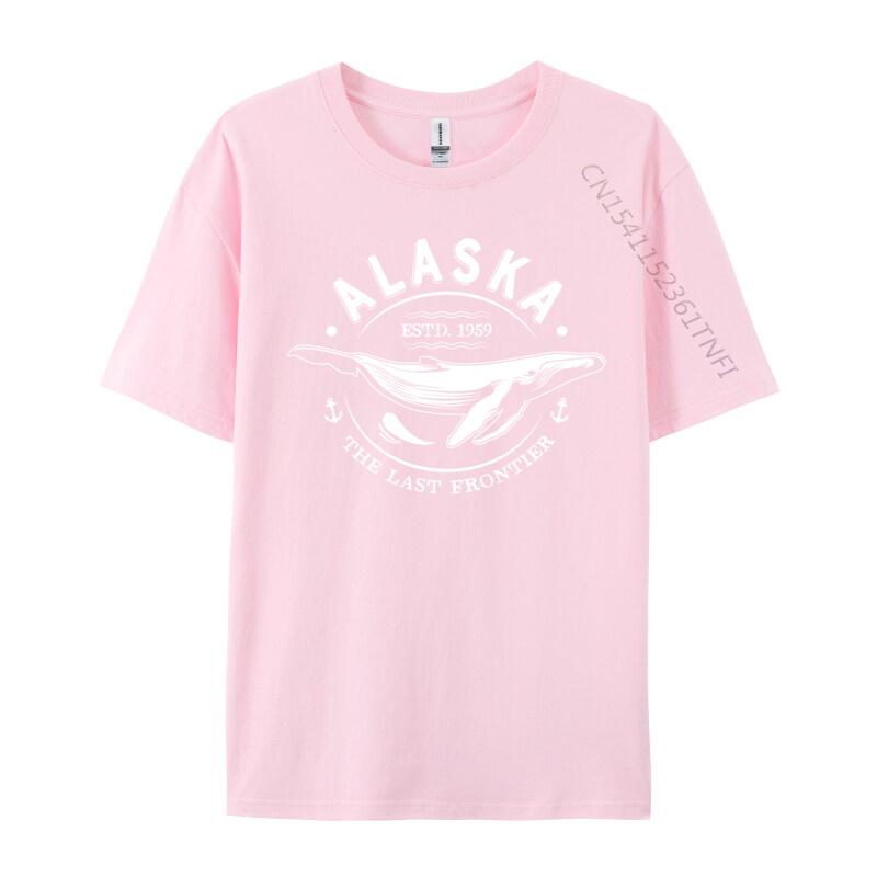 Normal T-shirts Alaska The Last Frontier Whale Home Cruise Vintage Design Custom T-Shirt For Men Premium Cotton Autumn Tops Tees
