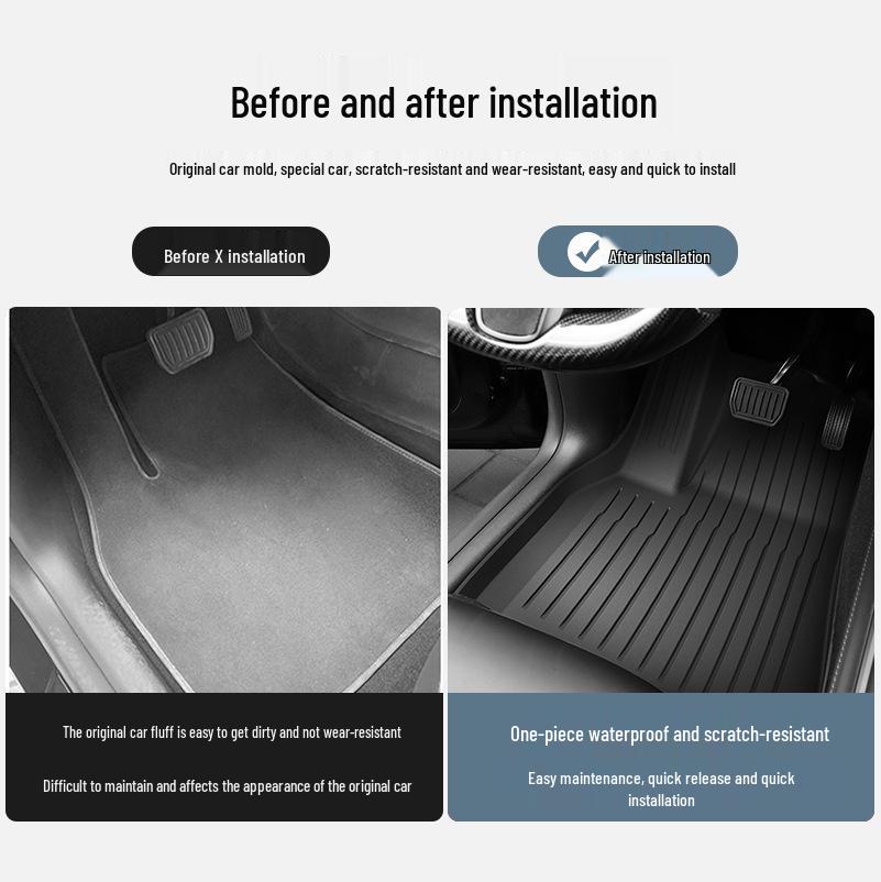 Compatible TPE Car Mats for 2023 Tesla Model Y/3