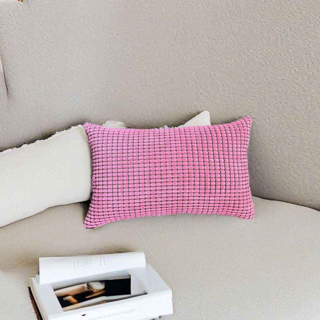 Luxury Rectangular Plush Pillowcase: Portable, Removable, and Washable for Sofa