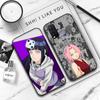 JW85 Naruto Hinata Sakura Černý měkký kryt pro Samsung Note 20 Lite S24 Ultra S23 A03 A05 A06 A11 A71 A15 A16 A13 A24 A25 A33 A52 A53 A50 M55 M35 Plus