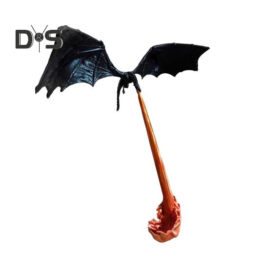 

Книжный уголок с драконом и пламенем, готический летающий дракон, книжный держатель, скульптура, вставка для книжной полки, украшение, орнамент A