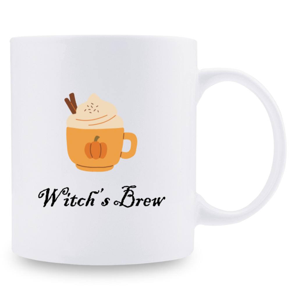 

1 шт. керамическая милая кофейная кружка 11 унций сорта 3A с ведьминским зельем для украшения комнаты на Хэллоуин, подарок на день рождения, Рождество, праздник 301-400ml белый