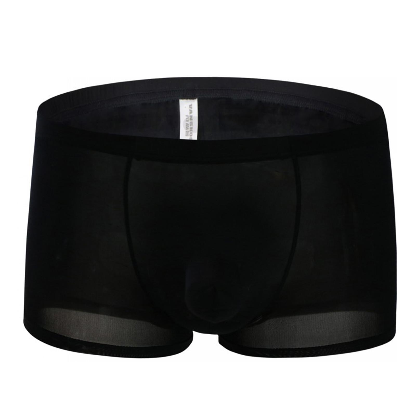 

Нижнее белье из шелка слонового носа JJ, мужские шорты с плоскими углами M чёрный