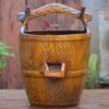Retro Hydroponic Ceramic Flower Pot with Water Circulation, Courtyard Fish Tank, and Decorative Flowing Water Ornaments.