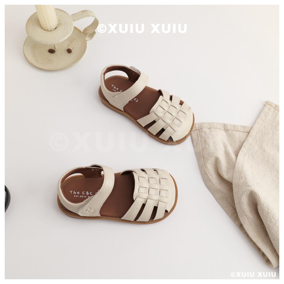 

XSHX Ретро Баухаус Средневековые детские сандалии для мальчиков и девочек, нейтральные, весенне-летние [Обувь Вэньчжоу] 25 бежевый