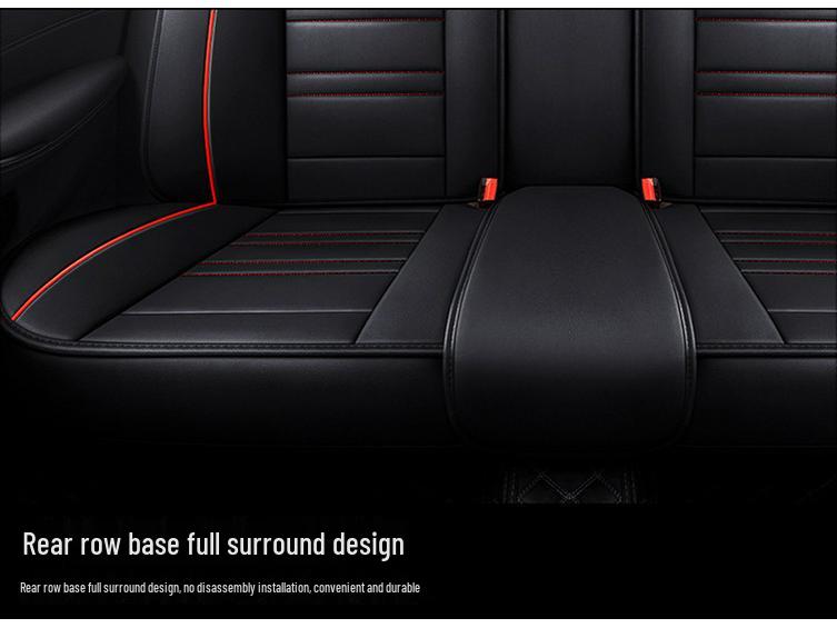 Four Seasons Leather Full Surround Car Seat Covers - Cartoon Design, Fits Five Seats.