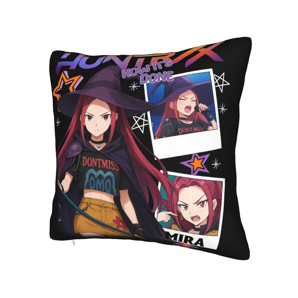 KPop Demon Hunters Huntrix Mira Witch Pillowcase Printing Polyester Cushion Cover Decorations Throw Pillow Case Cover Home