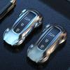 For Porsche Cayenee Panamera Macan 911 718 2013-2023 Zinc Alloy Silver Car Key Case Keyless Cover Key Shell Car Accessories