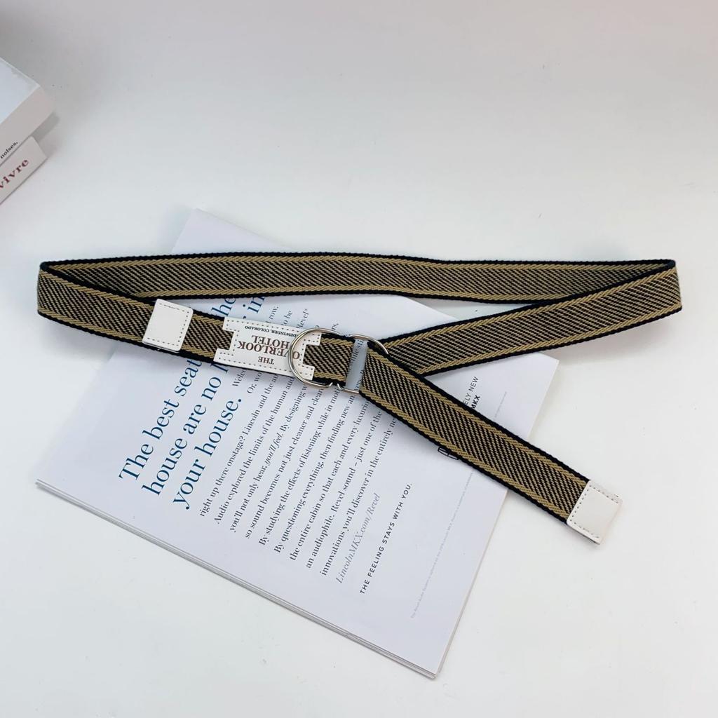 Spring Canvas Belt Women'S Style Denim With Casual No-Punch Student Belt N