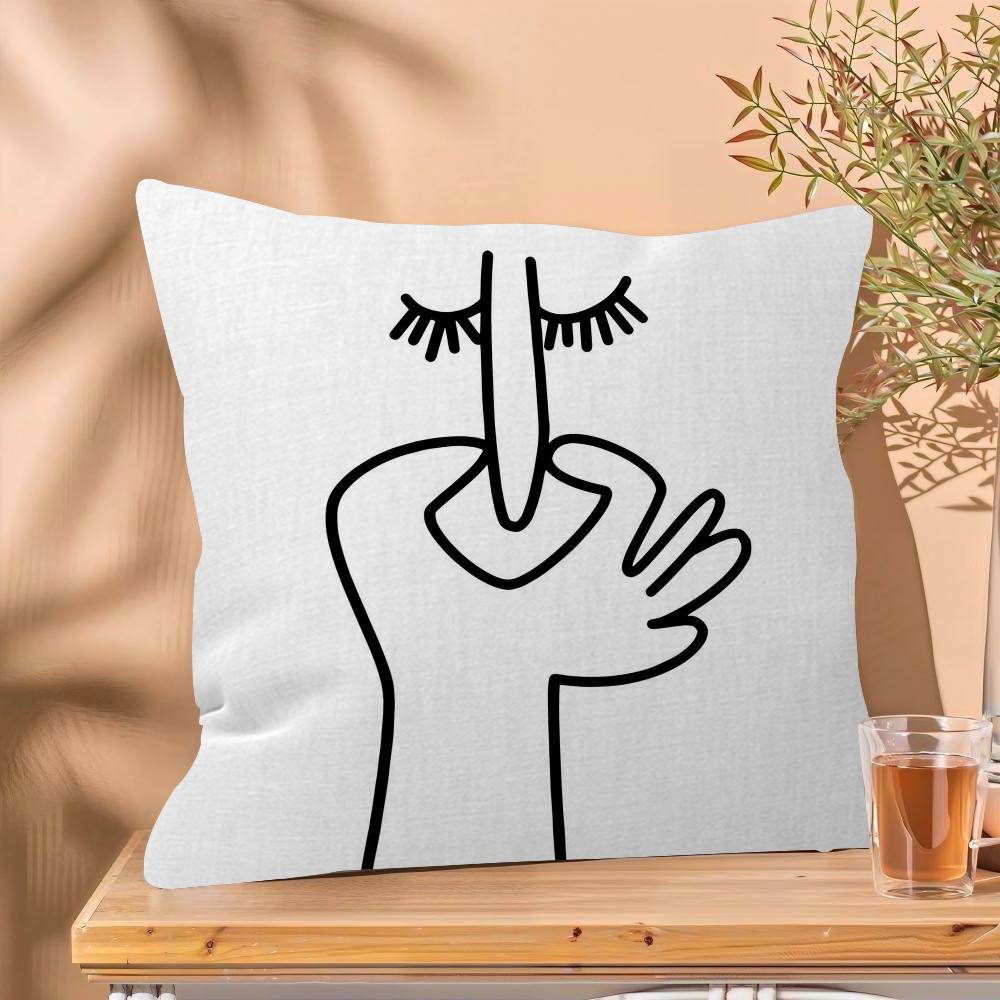 Abstract Humour Bad Smell Funny Cushion Cover Inches Farmhouse Decor Home Throw Pillow Covers for Couch Decorations