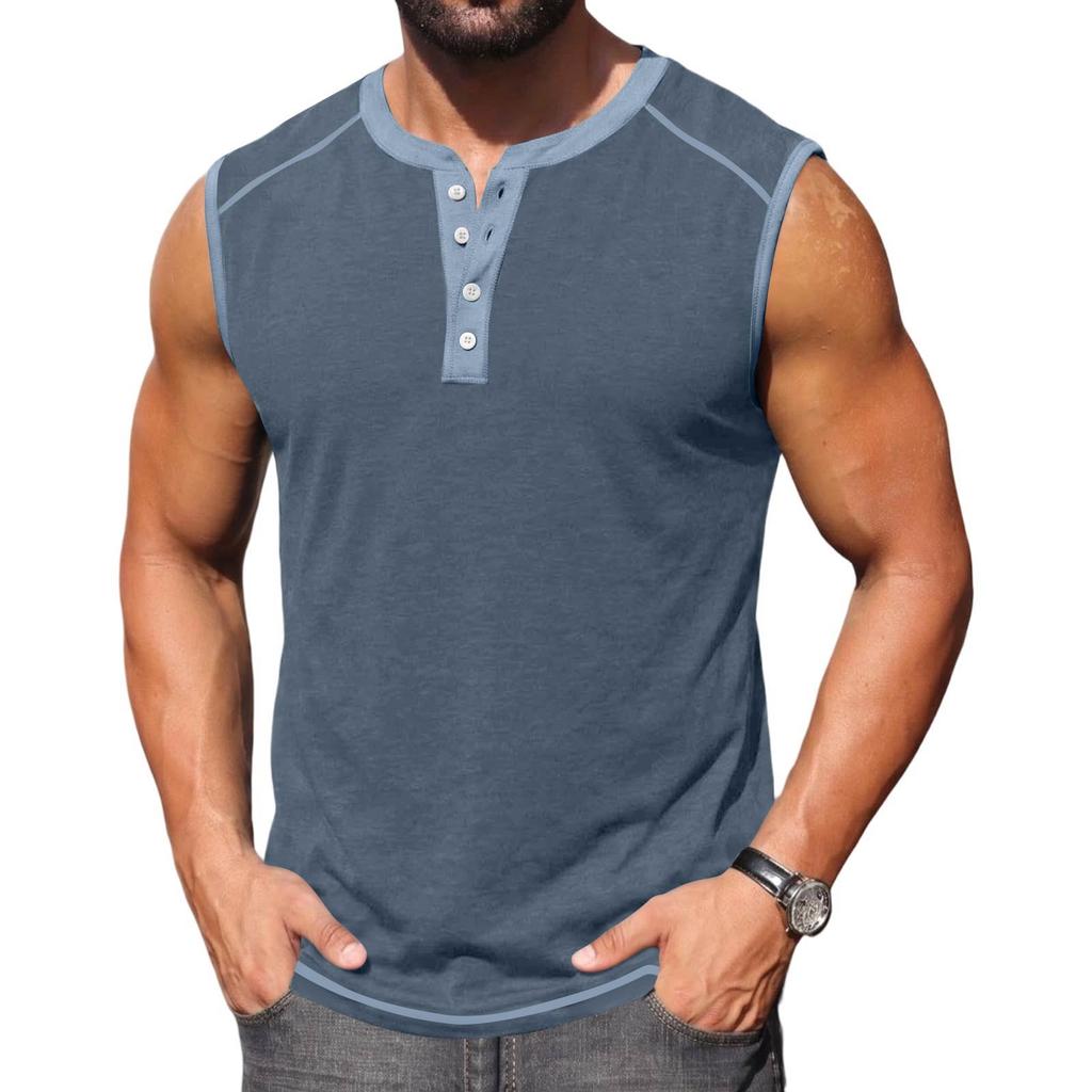 Herren Sommer Tanktop - Ärmelloses Lässiges Sportshirt für Fitnessstudio und Laufen