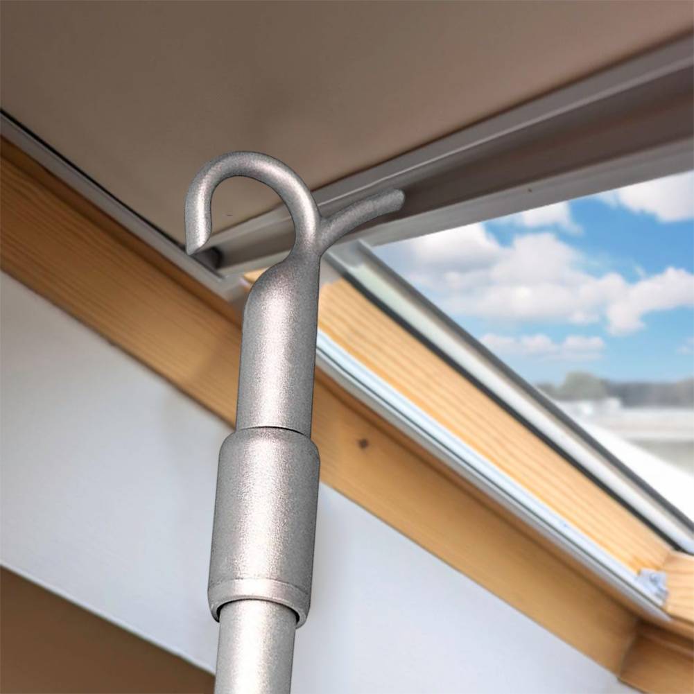 Curtain Pull Rod 33-60cm Telescopic Rod Roof For Window Opener Pole Aluminum Alloy Telescopic Rotating Rod Curtain Accessories