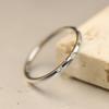 1Pcs Stainless Steel Thin Ring with Six Zirconia Stones - a Simple and Fashionable All-purpose Ring Accessory
