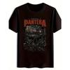 European Size Men's Black Pantera Graphic Oversize T-shirt Bold Skull Gear Design Short Sleeve Crew Neck All Season Comfort Machine Washable Casua