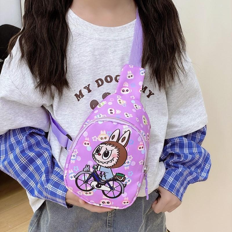 Shoulder Single Print Crossbody Chest Bag For Kids Nylon Durable Gift