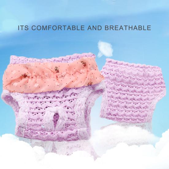 Pet Hygiene Pants Print Pet Supplies Lace Dogs Physiological Menstrual Hygiene Pants for Estrus Pet