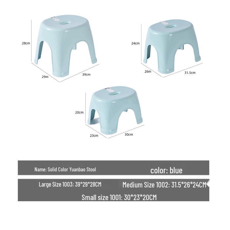 Non-Slip Thickened Plastic Footstool for Bathroom and Living Room