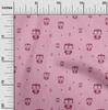 oneOone Cotton Flex Fabric Dot & Cartoon Owl Bird Print Fabric by The Yard 40 Inch