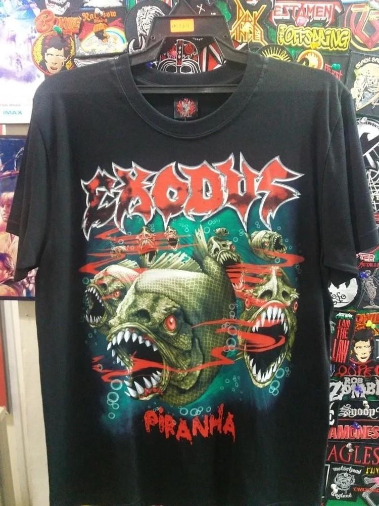 

Exodus vtg Band Retro Style black short sleeve tshirt cotton S5XL Unisex T-Shirt S